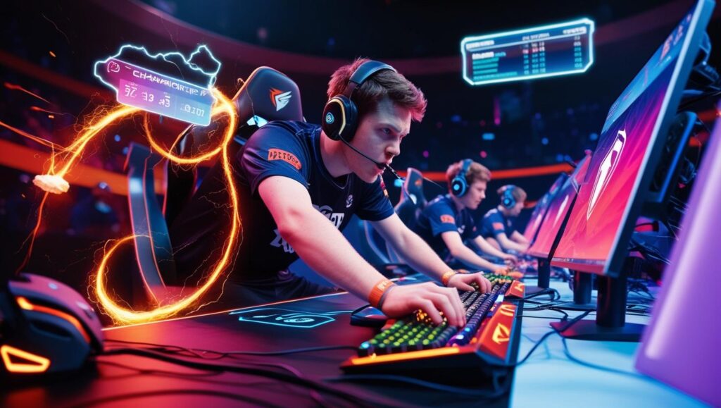 Gamer yang berada dalam turnamen esport